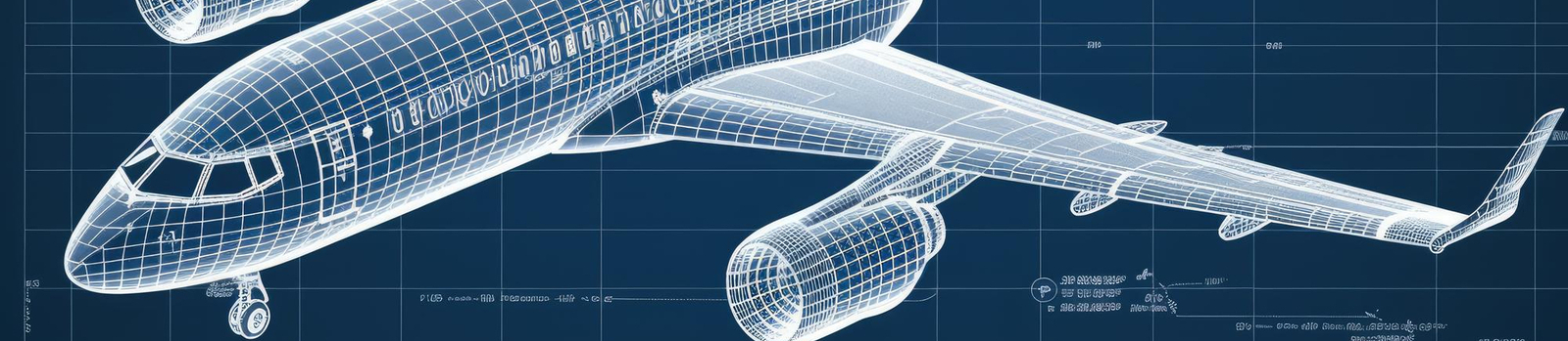 uçak üç boyutlu teknik çizimi